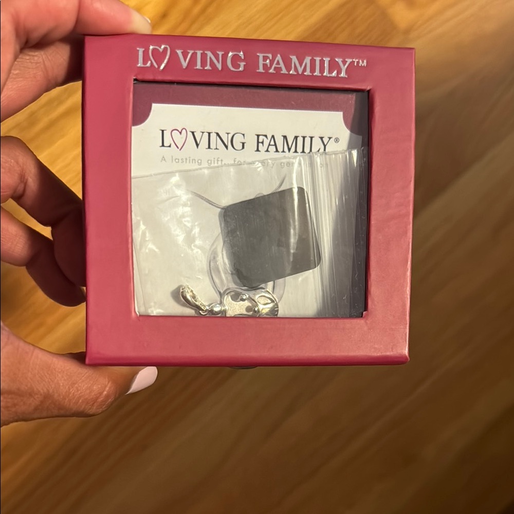 Loving Family Silver Charm